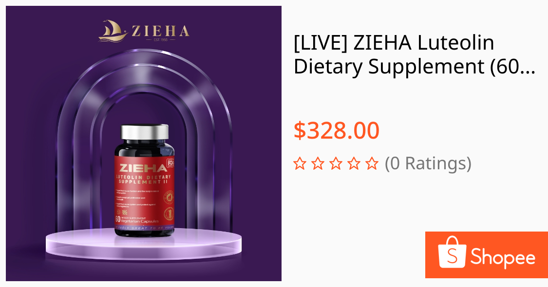 [LIVE] ZIEHA Luteolin Dietary Supplement (60 Capsules) 24/4/2026